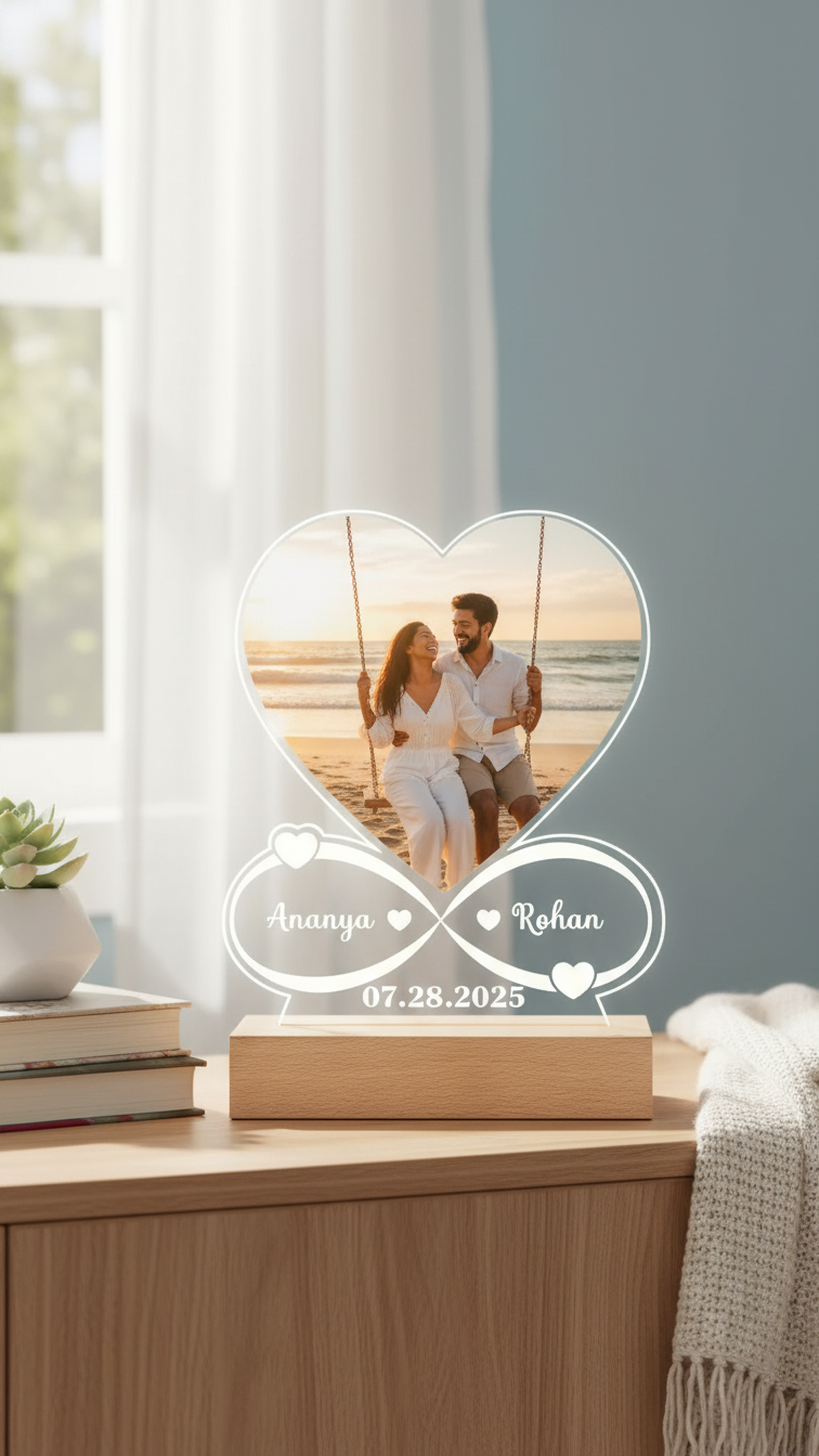 Cadre photo cœur : votre amour gravé, pour toujours.