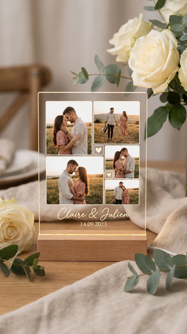 Le Cadre 'Murmure d'Amour' : Personnalisé, pour Chérir Vos Moments