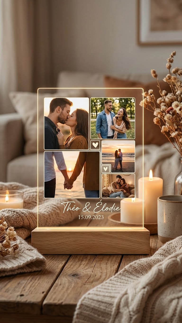 Le Cadre 'Murmure d'Amour' : Personnalisé, pour Chérir Vos Moments