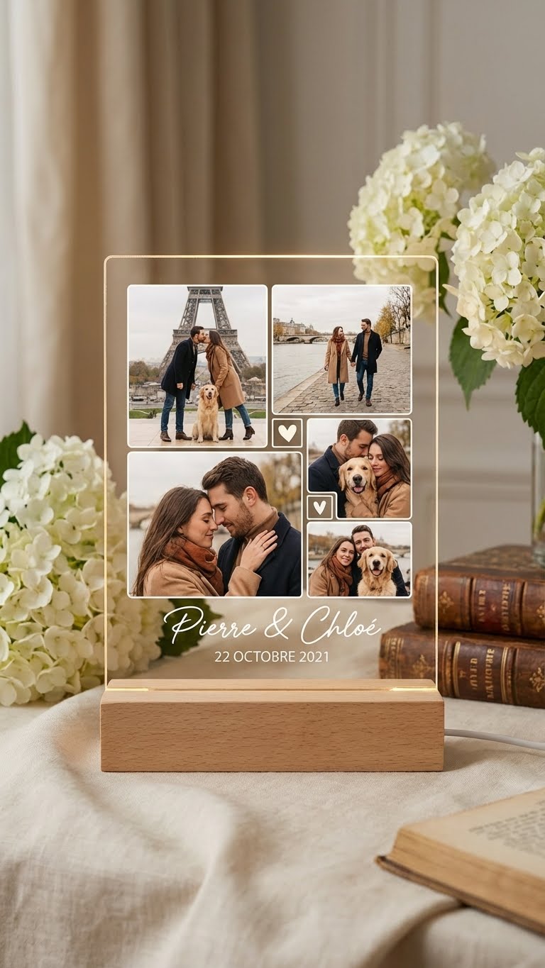 Le Cadre 'Murmure d'Amour' : Personnalisé, pour Chérir Vos Moments