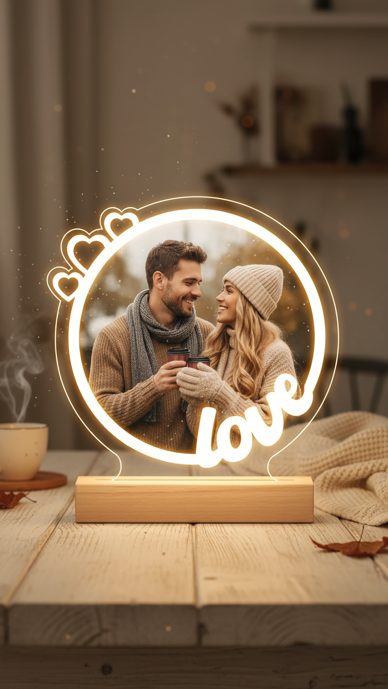 Le néon 'Love' personnalisé : sublime tes souvenirs, illumine son cœur.