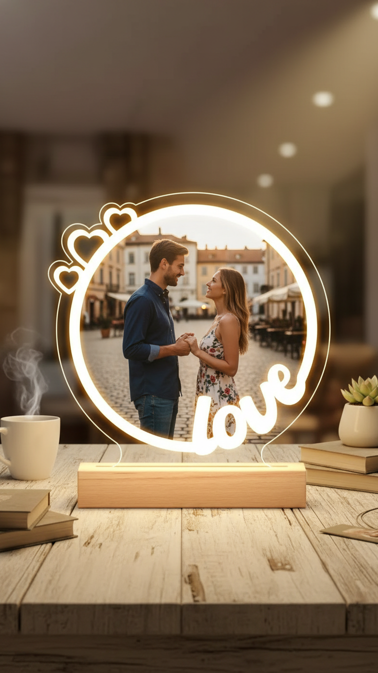 Le néon 'Love' personnalisé : sublime tes souvenirs, illumine son cœur.