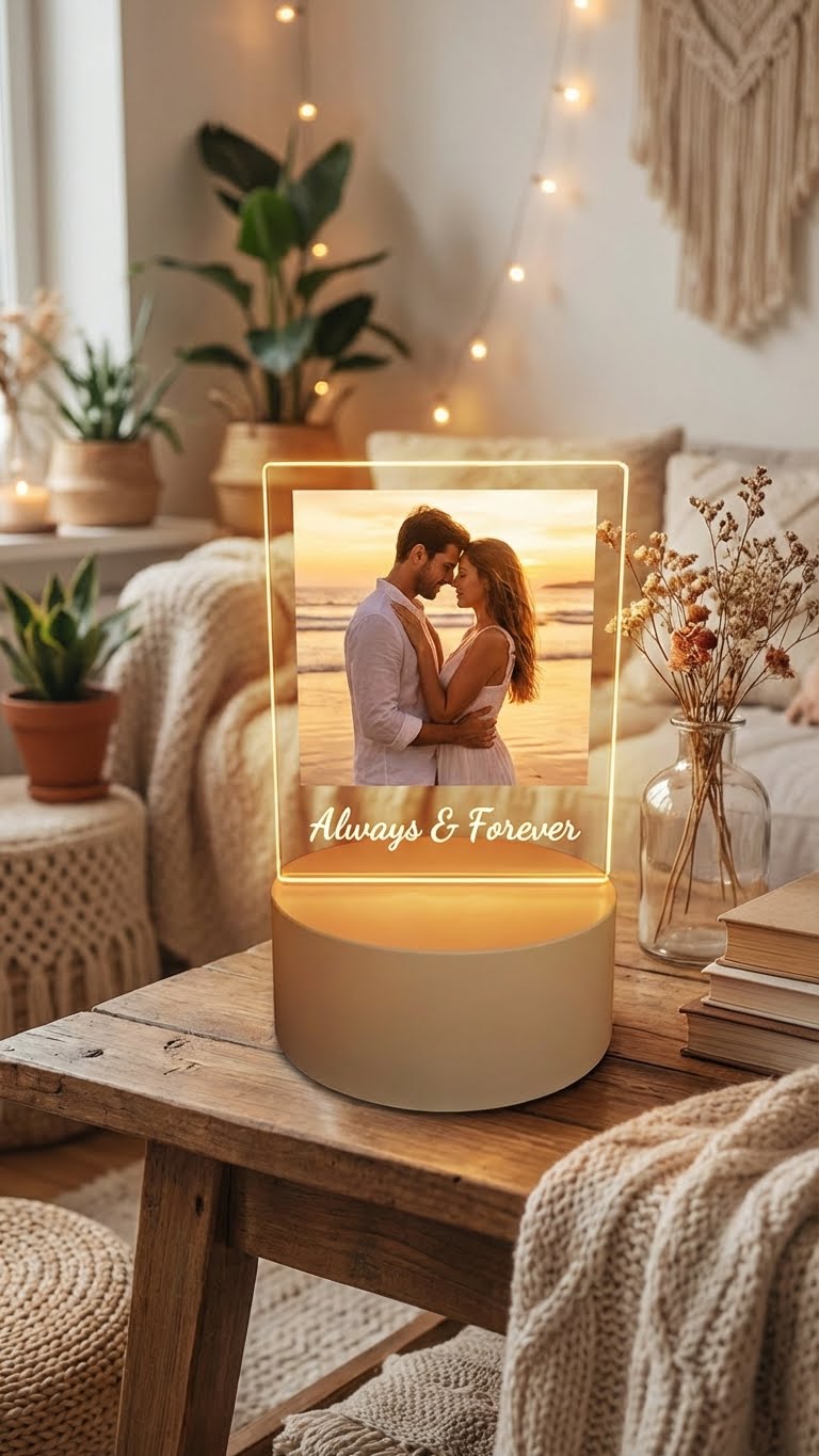 Lampe Photo Personnalisée - Votre cœur en lumière