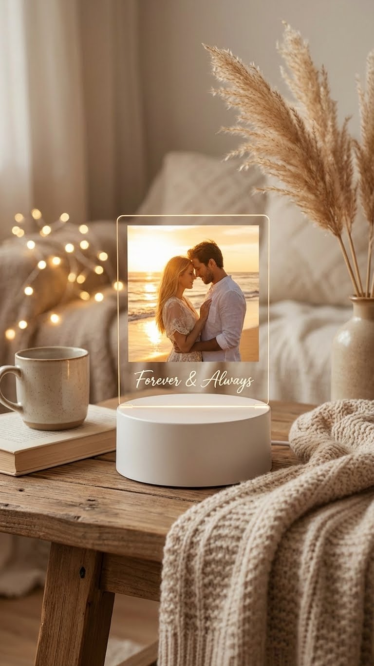 Lampe Photo Personnalisée - Votre cœur en lumière