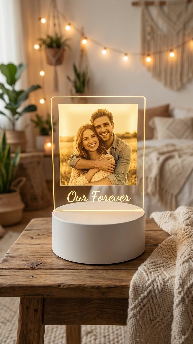 Lampe Photo Personnalisée - Votre cœur en lumière