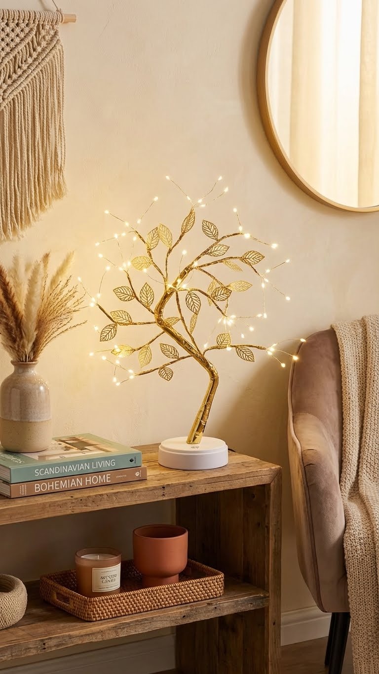 Lumière Arbre Doré – Le Cadeau qui Illumine les Cœurs