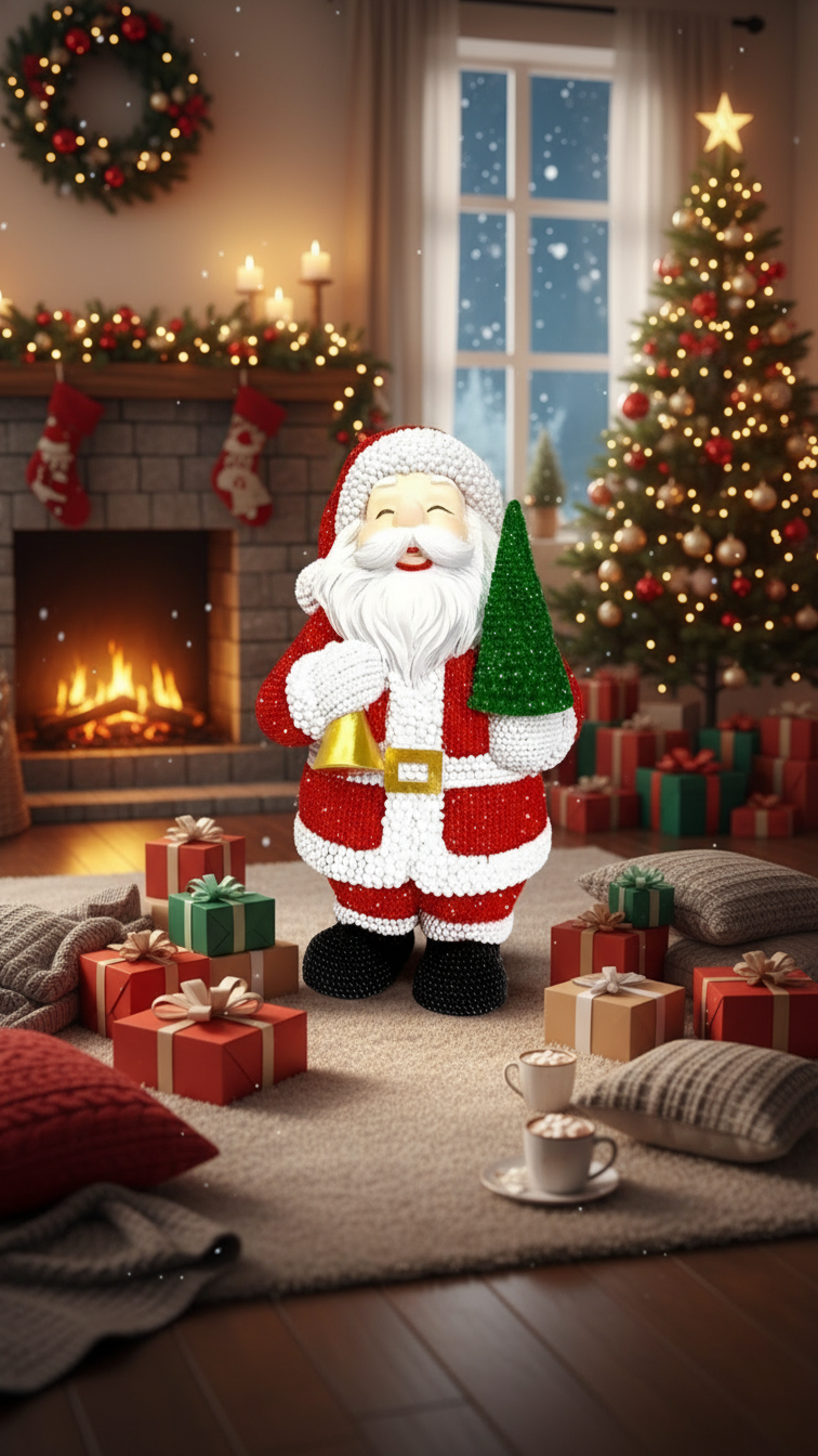 Figurine Santa Claus- Le cœur enchanté de vos fêtes!