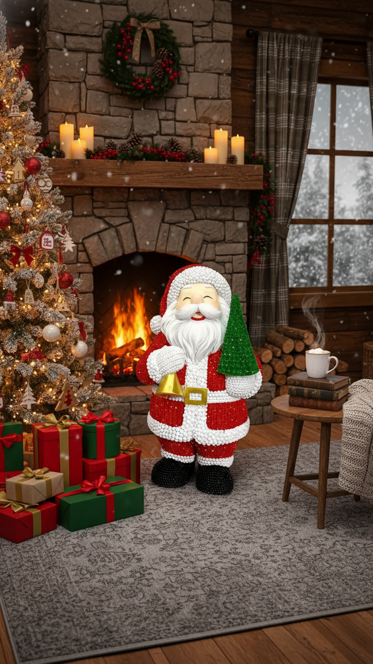 Figurine Santa Claus- Le cœur enchanté de vos fêtes!