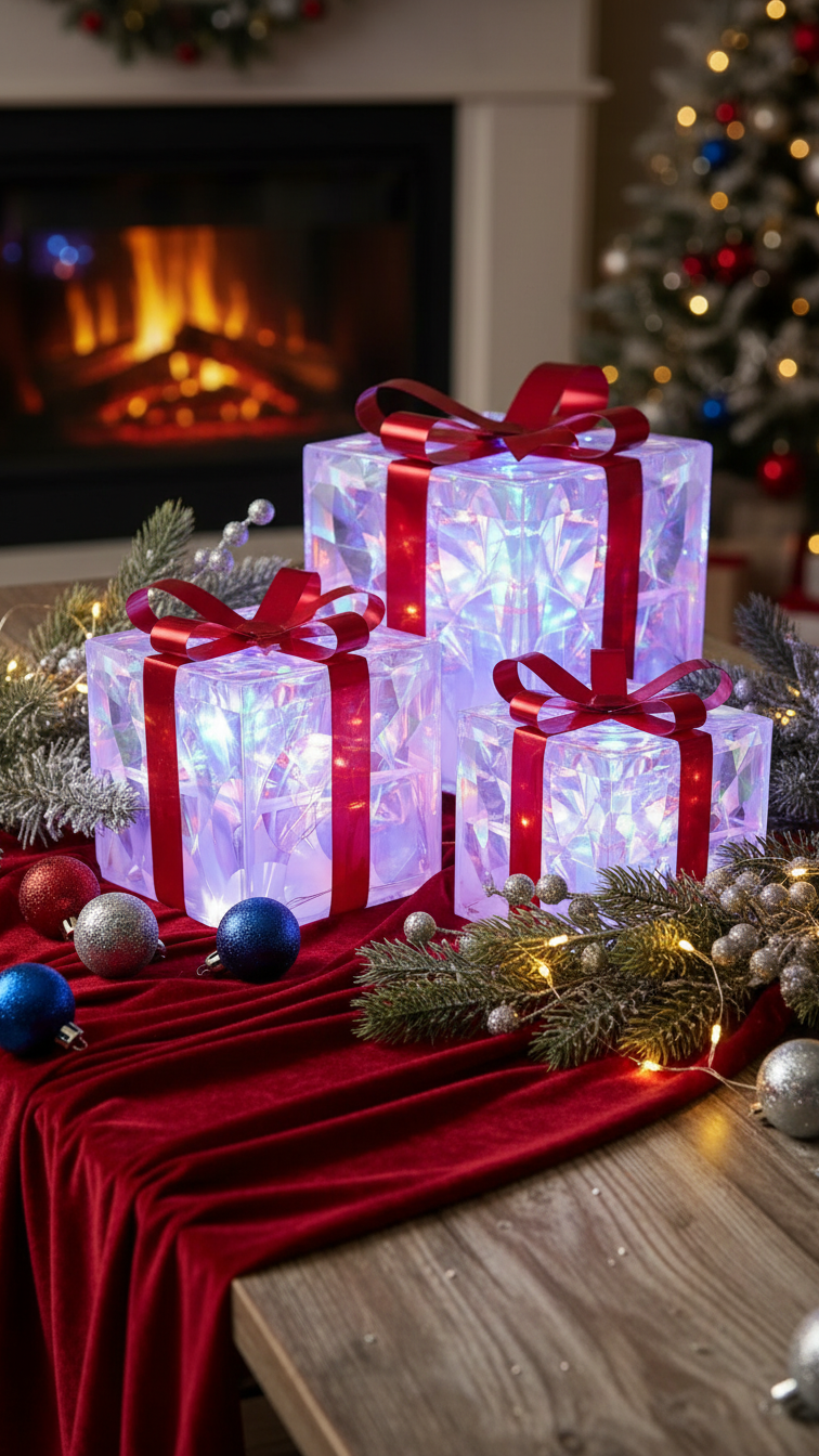 3 boîtes de Noël lumineuses: l'éclat qui fait rêver!